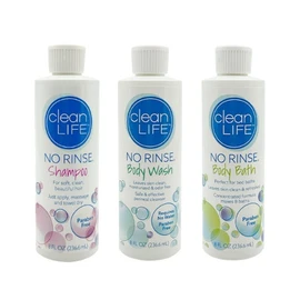 No-Rinse Shampoo, Body Wash & Body Bath 236ml - Waterless Cleansing for Patients, Caregivers, Hospitals, Nursing Homes, Camping & Travel No-Rinse Shampoo 236ml 2ea