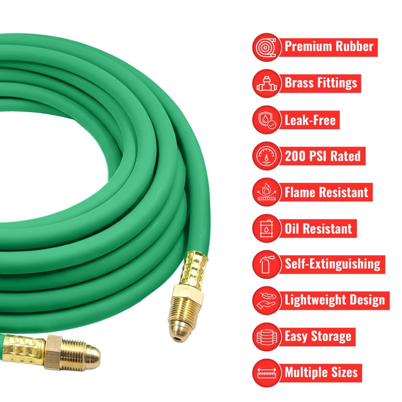 STARTECHWELD 50 FT Argon Gas Hose, Inert Gas Welding Hoses