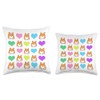 Funny Corgi Butt Pattern with Cute Hearts Throw Pillow