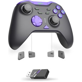 PXN P5 8K Gaming Controller – 8000 Hz Abtastrate, Kapazitive Joysticks, Hall-Trigger, 4 Makrotasten, Turbo, APP – 2,4 GHz Wireless Controller für PC/Steam Deck/Switch/Android/iOS