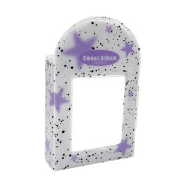 3 Inch Mini Photo Album 40 Pockets,Kpop Photocard Holder Book Small Photocard Binder Photo Card Binder for Collecting Photos Cards Pictures Purple Star