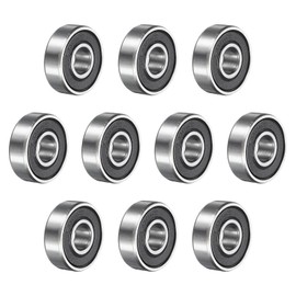 QUARKZMAN Pack of 10 608RS Ball Bearings 8 x 22 x 7 mm High Performance Carbon Steel Double Sealed Bearings for Skateboard, Electric Motor, Household Appliances, Garden Tools