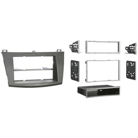Metra 99-7514B Single or Double DIN Installation Dash Kit for 2010 Mazda 3, Painted Matte Black to Match Dash (Black)