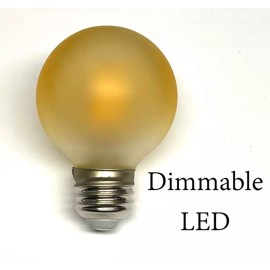5 Pcs DIMMABLE LED 2.5" Diameter GOLD Painted Bulbs for Vintage Lighting