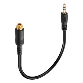 CERRXIAN 3.5mm Stereo Audio Line Male to Nut with Screw and Lock Gold Plated 3 Pole Audio Converter Cable for Earphones, Microphones, Articulators and More 35cm