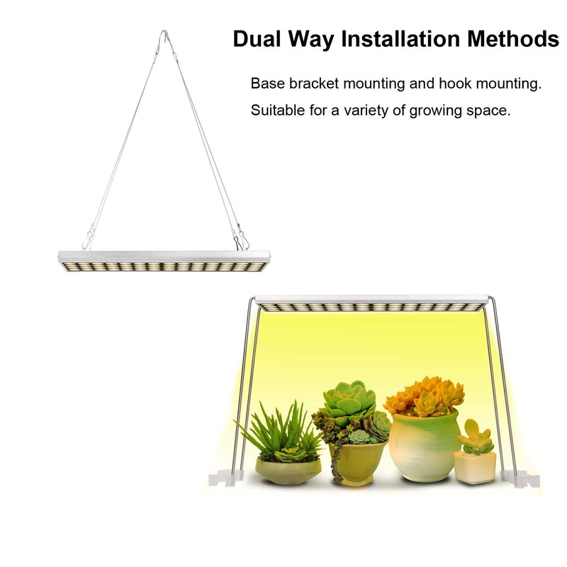 JCBritw 60W LED Grow Light with Stand White Full Spectrum
