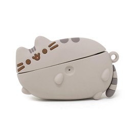 HAMEE iFace Pusheen the Cat AirPods Pro Case (Laying Down) - Carabiner Clip Included, Cute Silicone Protective Cover Figure Type