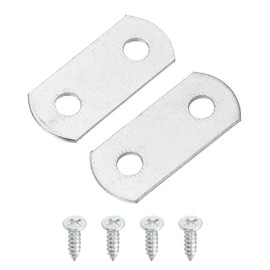 uxcell 30 Pcs 0/0 Flush Canvas Clips, Picture Framing Mirror Clips Z Shape Canvas Painting Mounting Clips with 2 Mounting Holes with Screws, Silver