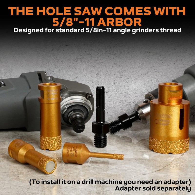 KSEIBI 615327 Diamond Hole Saw, 5 Inch (127mm) Diamond Core