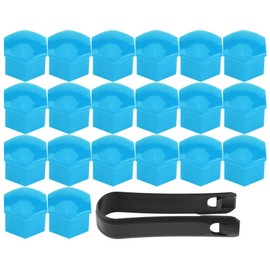 KELFEEAO 20Pcs 17mm Lug Nut Covers, Car Wheel Lug Nut Caps Screw Rim Bolt Covers Tyres Screw Caps Protection Cap Decoration for Car Red, Blue, Green (Optional)(Blue)