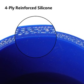 ETL INDUSTRIES 2" ID, 7" Leg Length 90 Degree Elbow Silicone Coupler Hose, 4-Ply Reinforced Universal Silicone Pipe Hose Turbo Intake Tube Intercooler Piping Blue