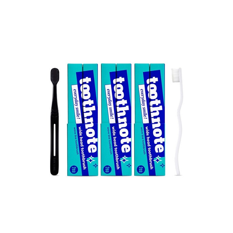 Fine bristle wide toothbrush Wave Line 3 boxes / 미세모