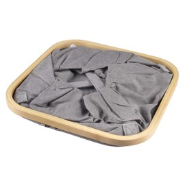 Foldable Bamboo Laundry Hamper without Lid - Decor Essentials for Any Room - Medium - Square - Gray