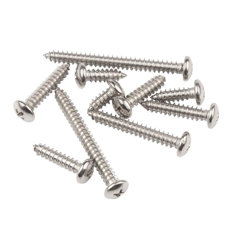 MOOPW Round Head Wood Screws - Stainless Steel 304 Self-Tapping