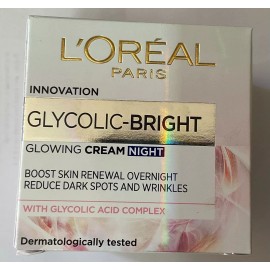 Creme L'Oreal Paris Glycolic Bright Glowing Night Cream with Glycolic Acid 50ml NEW