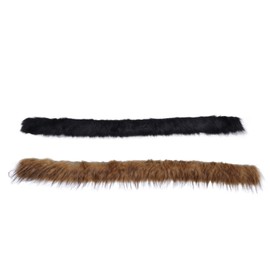 2Pcs Faux Fur Strips Thick Fluffy Soft Artificial Fur Strips Shaggy Fur Fabric for Decorating Clothes