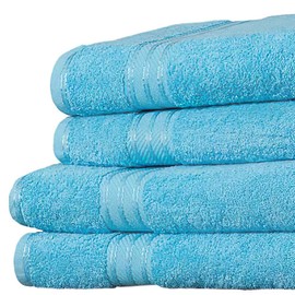 Linens Limited - Hand Towel for Bathroom and for Kitchen, Great as Face Towel, Guest Towel, and More, Egyptian Cotton, Soft and Luxurious, Super Absorbent, Machine Washable (Aqua)