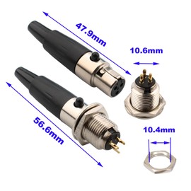 RUNCCI-YUN 4PCS Mini 3 Pin XLR Solder Connector,2 Male and 2 Female XLR Mic Plug,Microphone Audio Socket,XLR Male Female Connector Solder Microphone Plug XLR Jack Stereo