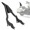 24" Motorcycle Sissy Bar for Harley, Integrated Passenger Backrest compatible