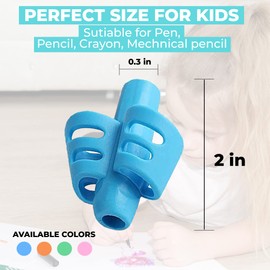 JustBlanks 20 Pcs Pencil Grips for Kids Handwriting Pencil Holder for Kids Posture Correction Writing Training for Toddlers Silicone Pencil Grip