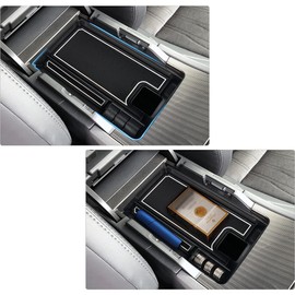 Autorder Center Console Organizer for 2021 2022 2023 2024 Toyota Venza Accessories Armrest Storage Box Secondary Insert Tray with 2 Color Mats