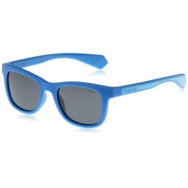 Polaroid Junior PLD 8031/S PJP Blue PLD8031/S Square Sunglasses Polarised Lens