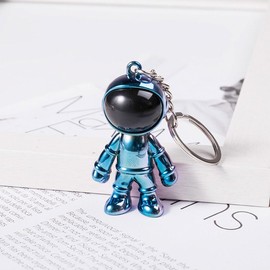 SHIDXIB 4Pcs Multicolour Black Robot Keychains Men Creative spacemen Car Key Chain Ring for Office Backpack Purse Charm