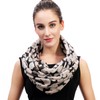 Labrador Dog Print Women's Infinity Scarf Lightweight (Khaki & Black)