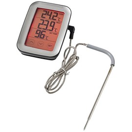 Sunartis ME216 Thermometer Plastic 8 x 4 x 4, Black/Stainless Steel