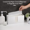 2PCS White Paper Towel Dispenser Countertop Acrylic Paper Towel Holder