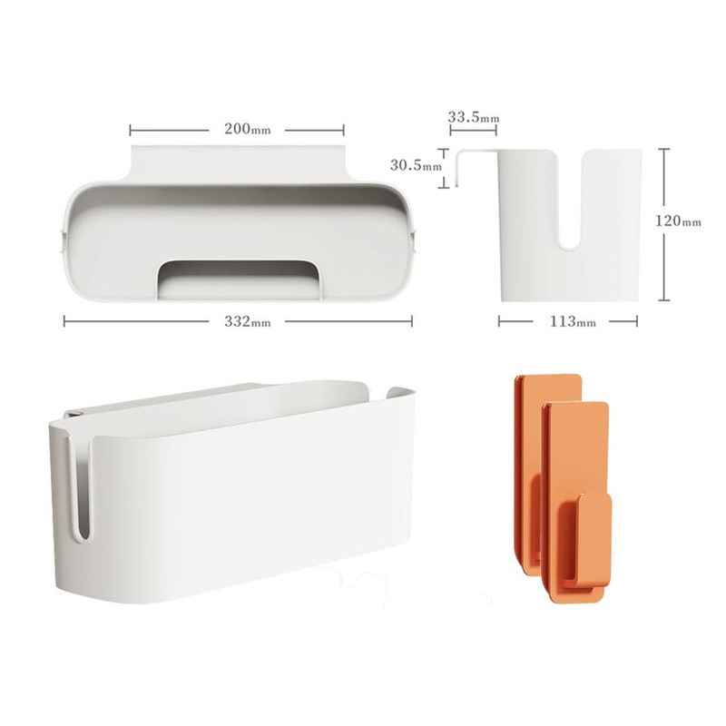 Ruikcoll Orange Bed Organiser for Hanging, Hanging Baskets with 2