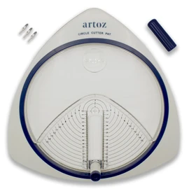 ARTOZ Circle Cutter with 3 Spare Blades, Paper, Photos, Cardboard, Cutting Tool for Cutting Circles and All Crafts, 2.4-15 cm