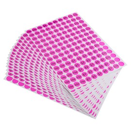 ONUPGO Garage Sale Stickers, 3/4" Round Label Yard Sale Price Stickers Preprinted Removable Pricing Labels, Bright Neon Colors with Blank Label (2240 Pcs)