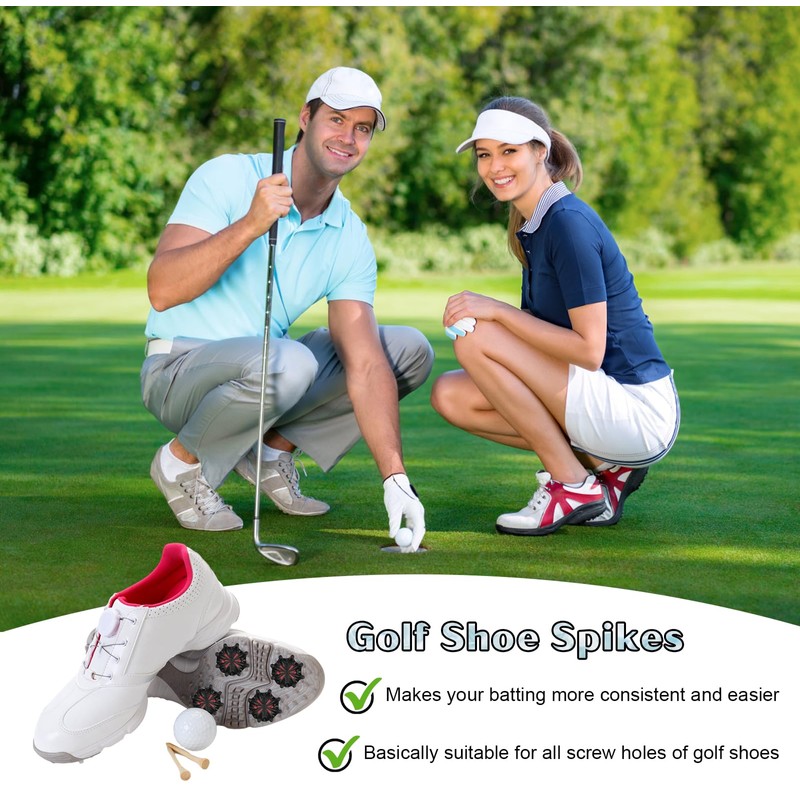 Pack of 20 Golf Shoe Spikes Replacement, Golf Spikes Studs,