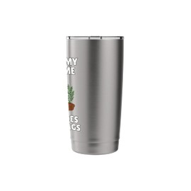 Funny I Spend Free Time with Hoes & Dirt Bags Gardening Stainless Steel Insulated Tumbler