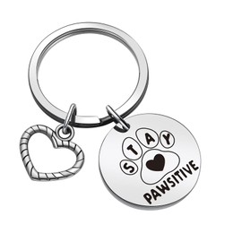 ZQEOU Cat Gift Dog Lover Jewelry Cat Dad Keychain Dog Mom Gift Animals Keychain For Dog Jewelry Vet Techs Gift Pet Keychain Paw Charm Keychain Puppy Keychain