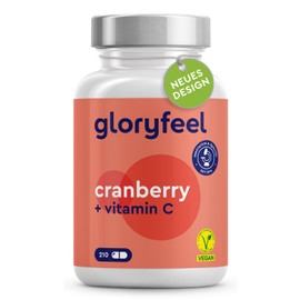 Cranberry Extract with Vitamin C - 50:1 Extract (Equivalent to 25,000 mg Cranberries per Daily Dose) - 210 Capsules - Laboratory Tested, Vegan, High Dose, No Unwanted Additives