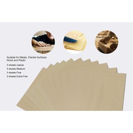 12 Assorted COARSE Medium FINE Painting Decoration Work Home GRIT Sandpaper Sheets Sanding Papers