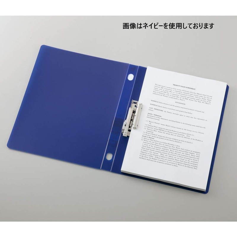 Lihit Lab F7032-8 Binder, Punchless File, One-Touch Open/Close, A4, S