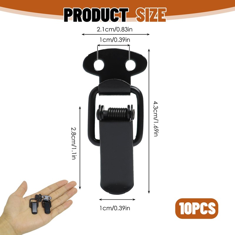 LEIBOCHAO Pack of 10 Stainless Steel Toggle Latches for Case