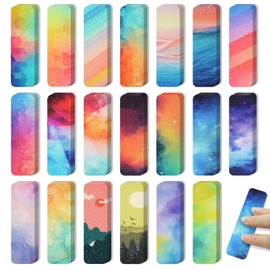 DASTTUIS 20 Pieces Anxiety Sensory Stickers - Sensory Strips with 2 Textured Surface Adhesives - Fidget Stickers Office & Classroom Desk Must Haves for Adults Teens