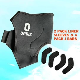 Ski & Snowboard Boot Fitting Liner Sleeve with 4 Pack J Bars, Reduce Heel Lift and Ankle Blisters, Small & Large (Large)