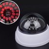 Dummy Dome Surveillance Camera with Flashing LED - Fake Security Camera Warning