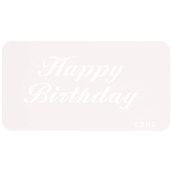 JEM Happy-Birthday-Schablone, Kunststoff, 15 x 1 x 15 cm ,weiß