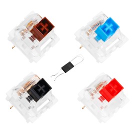 XuanGui OUTEMU (Gaote) Dustproof Keyboard Switches, 3 Pins Black/Red/Brown/Blue*5pcs Keyswitch DIY Replaceable Cherry MX Equivalent Switches with Puller for Mechanical Gaming Keyboard,20pcs