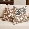 Chenille Decorative Throw Pillow Cover, 18×18, Caramel Brown
