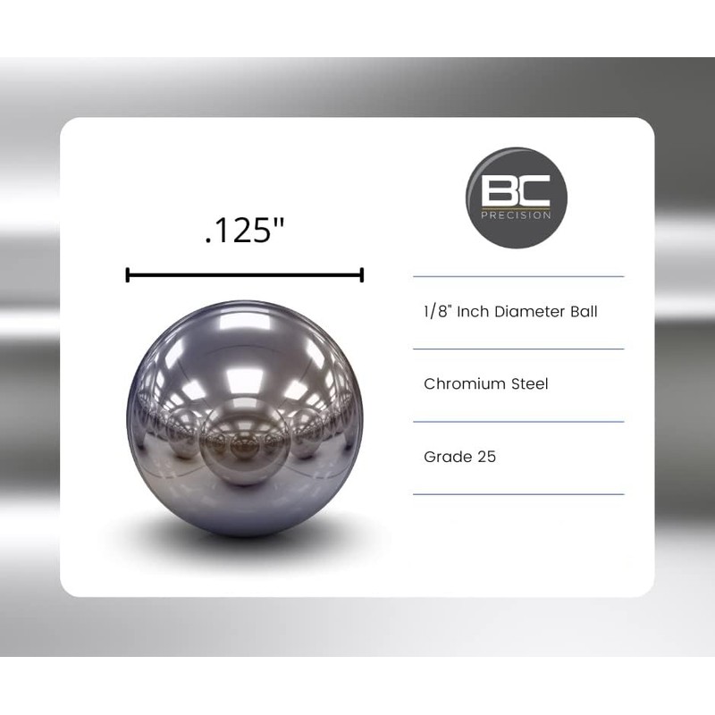100 1/8" Inch Chrome Steel Bearing Balls G25