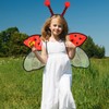 LANGFON Ladybug Wings Strap-On Red Lady Beetle Costume Wings for