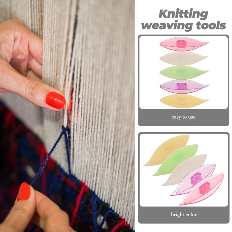 HOMSFOU 1 Set Shuttle Knitting Tools Weave Shuttle Tatting Diy