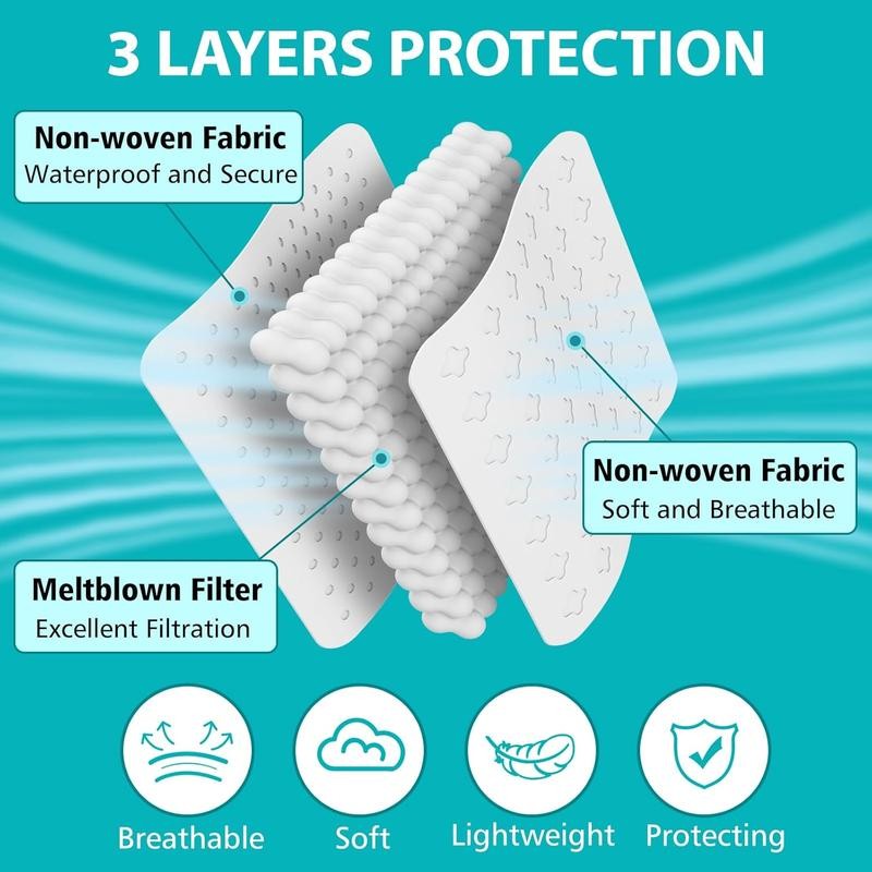 100 PCS Disposable Face Masks, Black Masks, 3 Ply Protection